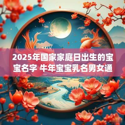 2025年国家家庭日出生的宝宝名字 蛇年宝宝乳名男女通用