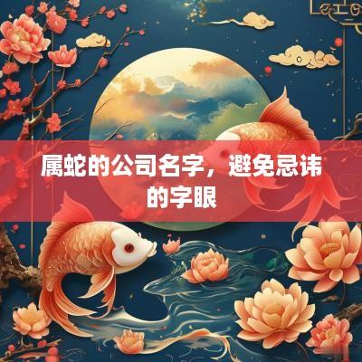 属蛇的公司名字，避免忌讳的字眼