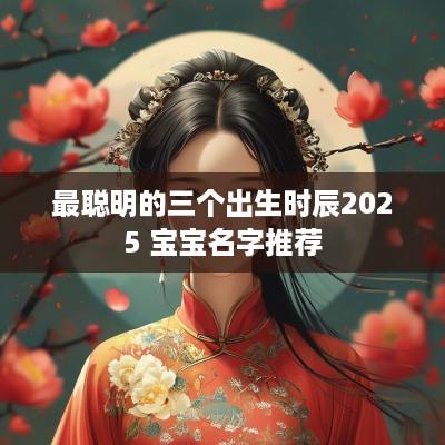最聪明的三个出生时辰2025 宝宝名字推荐