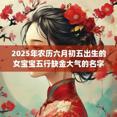 2025年农历六月初五出生的女宝宝五行缺金大气的名字