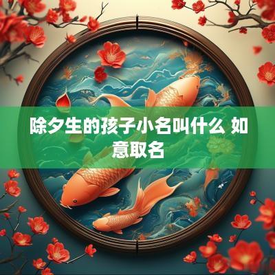 除夕生的孩子小名叫什么 如意取名