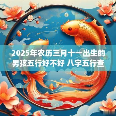 2025年农历三月十一出生的男孩五行好不好 八字五行查询取名