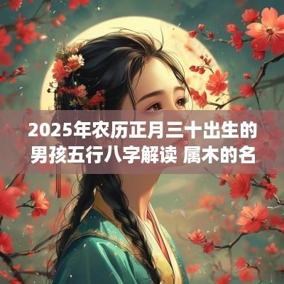 2025年农历正月三十出生的男孩五行八字解读 属木的名字