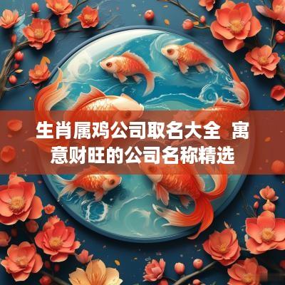 生肖属鸡公司取名大全  寓意财旺的公司名称精选