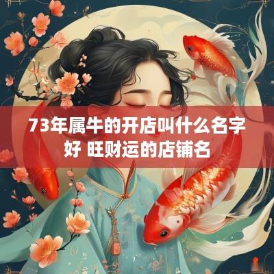 73年属牛的开店叫什么名字好 旺财运的店铺名