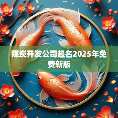 煤炭开发公司起名2025年免费新版