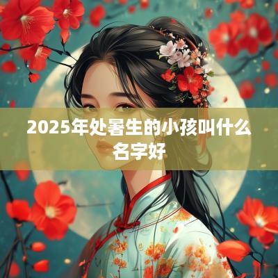 2025年处暑生的小孩叫什么名字好