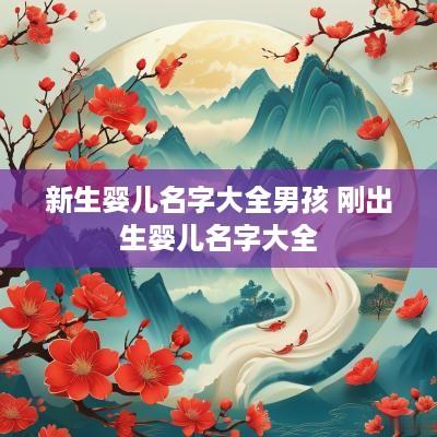 新生婴儿名字大全男孩 刚出生婴儿名字大全