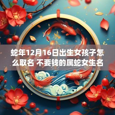 蛇年12月16日出生女孩子怎么取名 不要钱的属蛇女生名字
