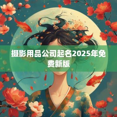 摄影用品公司起名2025年免费新版