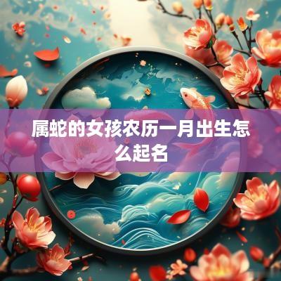 属蛇的女孩农历一月出生怎么起名