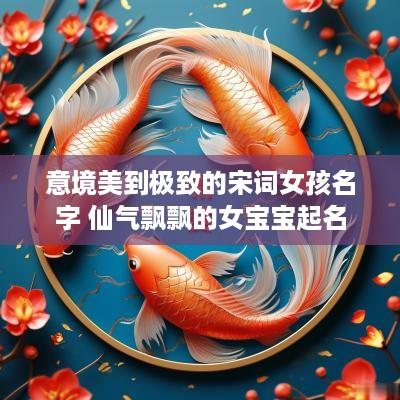 意境美到极致的宋词女孩名字 仙气飘飘的女宝宝起名