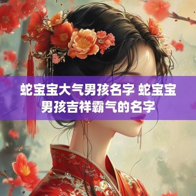 蛇宝宝大气男孩名字 蛇宝宝男孩吉祥霸气的名字