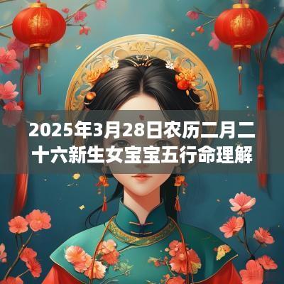 2025年3月28日农历二月二十六新生女宝宝五行命理解析 补火取名旺运