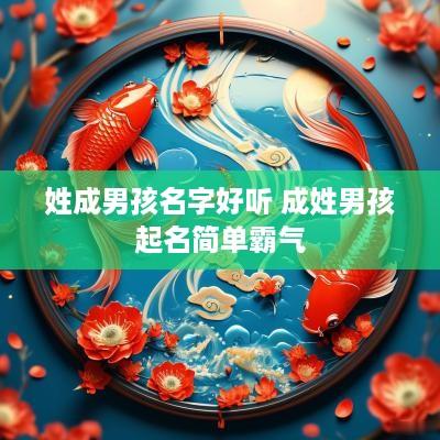 姓成男孩名字好听 成姓男孩起名简单霸气