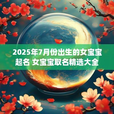 2025年7月份出生的女宝宝起名 女宝宝取名精选大全