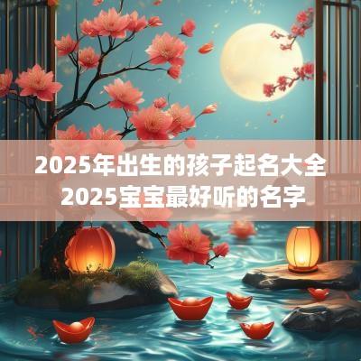 2025年出生的孩子起名大全 2025宝宝最好听的名字
