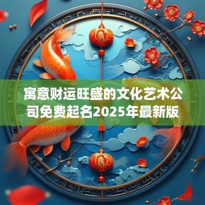 寓意财运旺盛的文化艺术公司免费起名2025年最新版