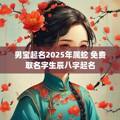 男宝起名2025年属蛇 免费取名字生辰八字起名