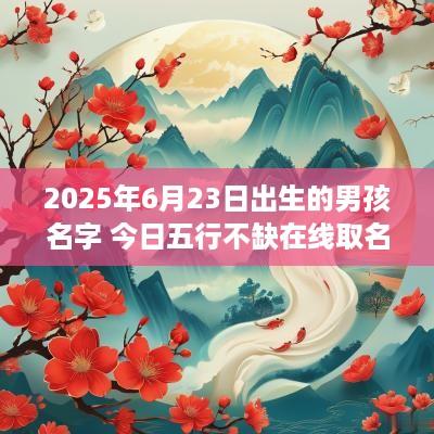 2025年6月23日出生的男孩名字 今日五行不缺在线取名