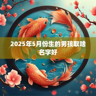 2025年5月份生的男孩取啥名字好