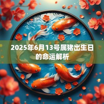 2025年6月13号属猪出生日的命运解析