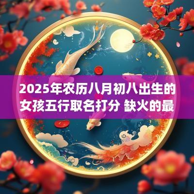 2025年农历八月初八出生的女孩五行取名打分 缺火的最佳宜用字
