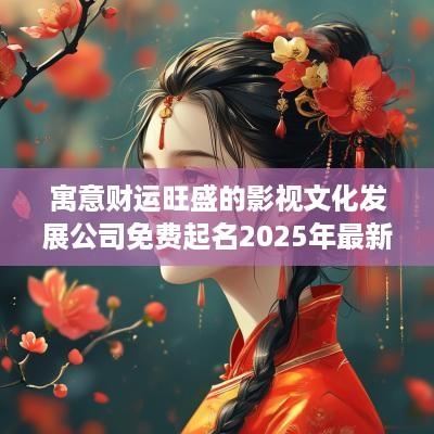寓意财运旺盛的影视文化发展公司免费起名2025年最新版