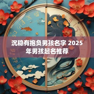 沉稳有抱负男孩名字 2025年男孩起名推荐