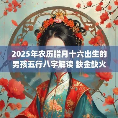2025年农历腊月十六出生的男孩五行八字解读 缺金缺火的起名宜用字