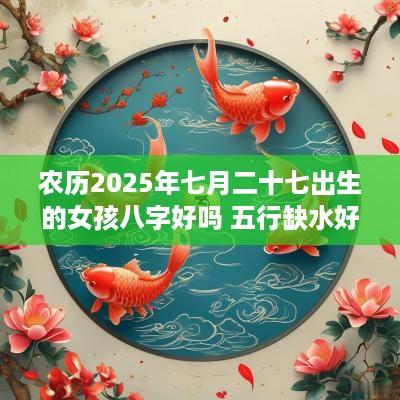 农历2025年七月二十七出生的女孩八字好吗 五行缺水好听的名字