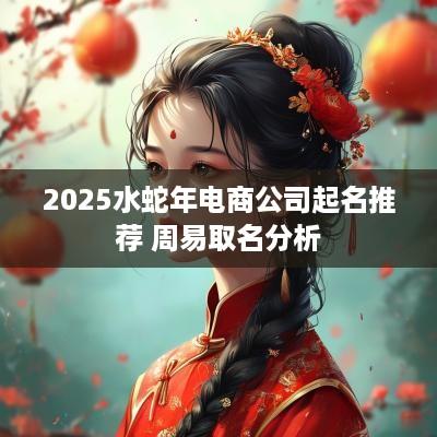 2025水蛇年电商公司起名推荐 周易取名分析
