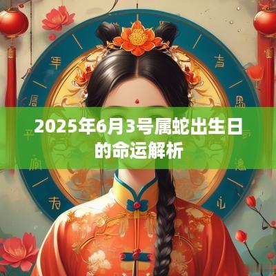 2025年6月3号属蛇出生日的命运解析