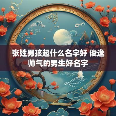张姓男孩起什么名字好 俊逸帅气的男生好名字