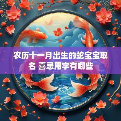 农历十一月出生的蛇宝宝取名 喜忌用字有哪些