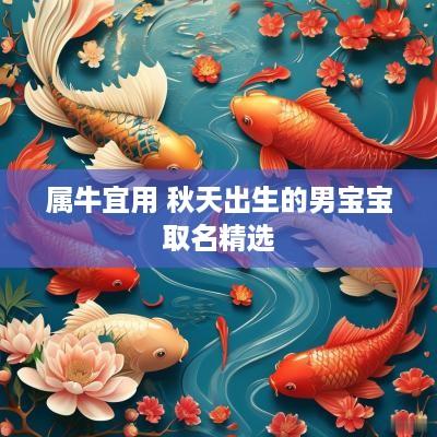 属牛宜用 秋天出生的男宝宝取名精选
