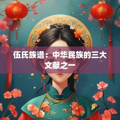 伍氏族谱：中华民族的三大文献之一