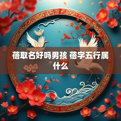 蓓取名好吗男孩 蓓字五行属什么
