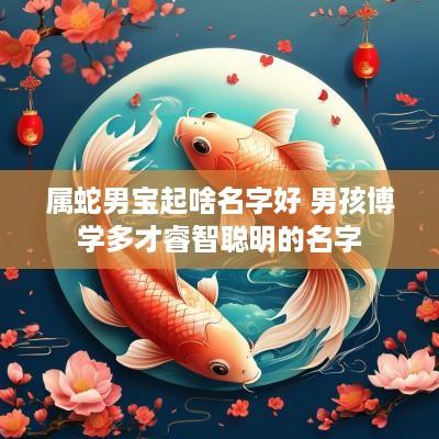 属蛇男宝起啥名字好 男孩博学多才睿智聪明的名字