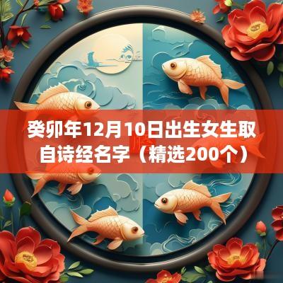 癸卯年12月10日出生女生取自诗经名字（精选200个）