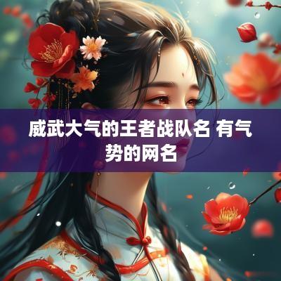 威武大气的王者战队名 有气势的网名