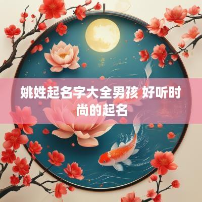 姚姓起名字大全男孩 好听时尚的起名