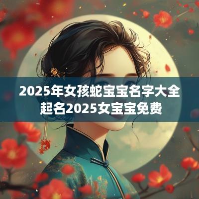2025年女孩蛇宝宝名字大全 起名2025女宝宝免费