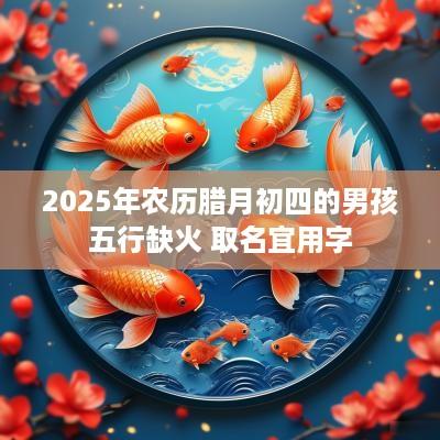 2025年农历腊月初四的男孩五行缺火 取名宜用字