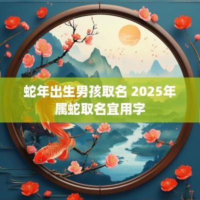 蛇年出生男孩取名 2025年属蛇取名宜用字