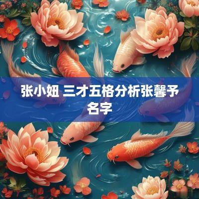 张小妞 三才五格分析张馨予名字