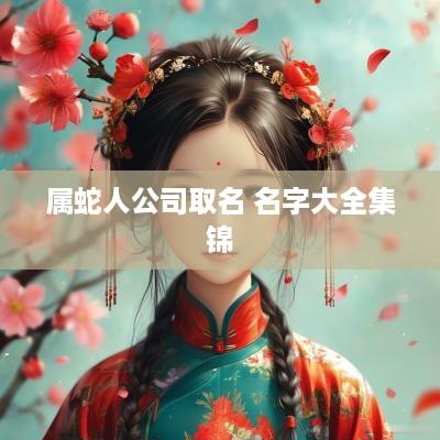 属蛇人公司取名 名字大全集锦