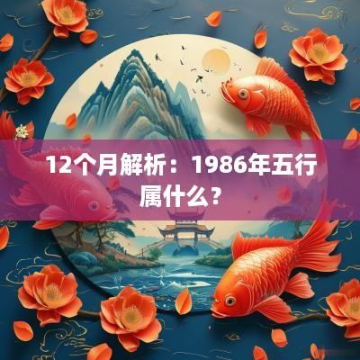 12个月解析：1986年五行属什么？