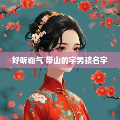 好听霸气 带山的字男孩名字