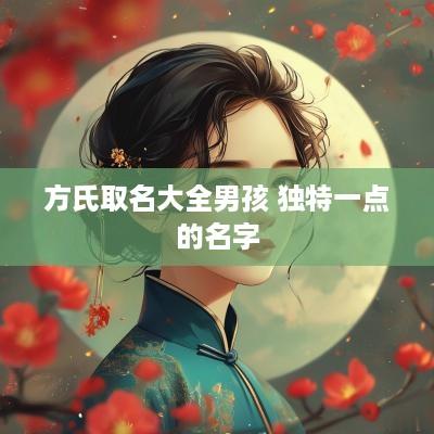方氏取名大全男孩 独特一点的名字